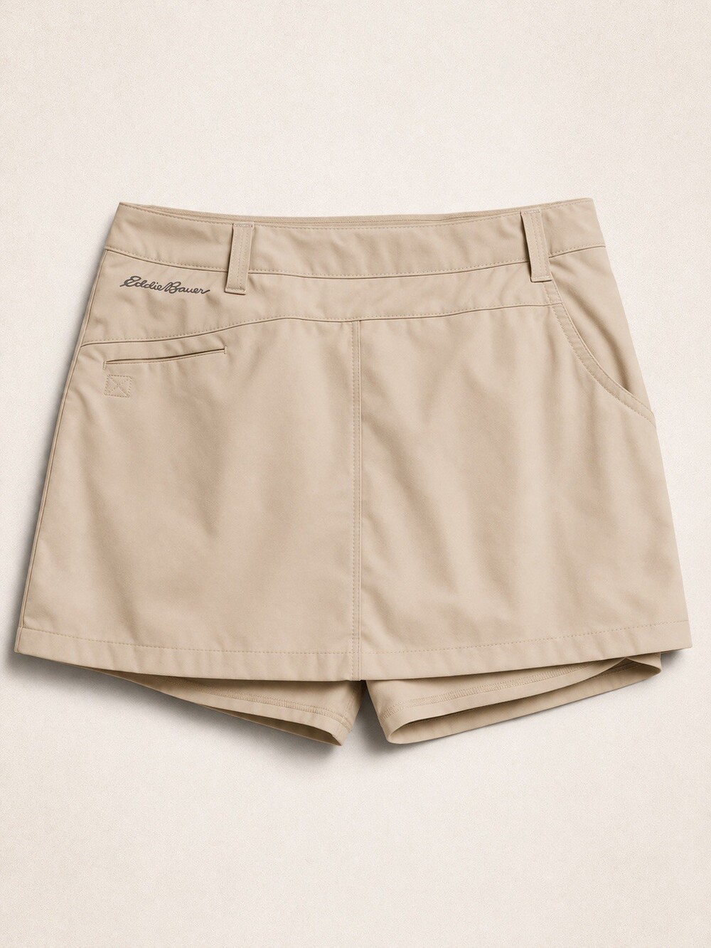 Eddie Bauer Skort Womens 12 Khaki Built In Shorts Hiking Golf Active Stretch